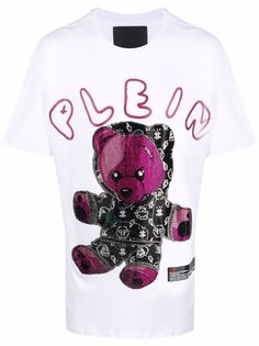 Philipp Plein футболка с декором Teddy Bear