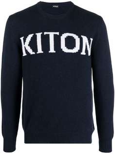 Kiton кашемировый джемпер с логотипом