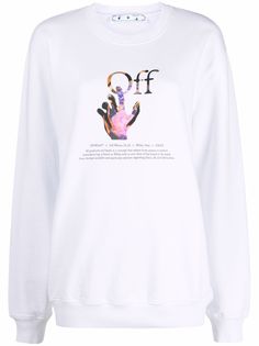 Off-White толстовка Caravaggio Hand с логотипом