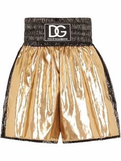 Dolce & Gabbana шорты с эффектом металлик