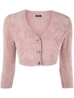 Elisabetta Franchi укороченный кардиган тонкой вязки