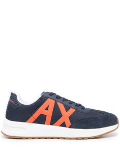 Armani Exchange logo-patch low-top sneakers