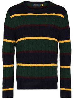 Polo Ralph Lauren полосатый джемпер фактурной вязки