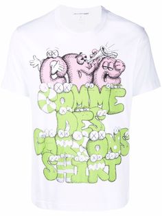 Comme Des Garçons Shirt футболка с графичным принтом из коллаборации с Kaws