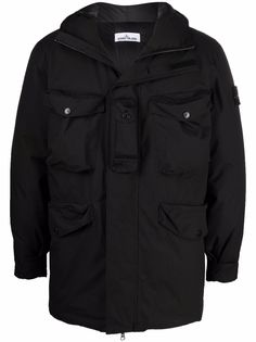 Stone Island пуховик с нашивкой Compass