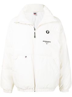 AAPE BY *A BATHING APE® пуховик с нашивкой-логотипом