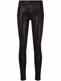 7 For All Mankind брюки скинни с леопардовым принтом