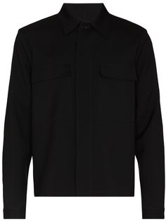 Jil Sander шерстяная рубашка с потайной застежкой
