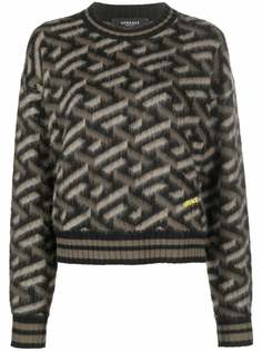 Versace джемпер с узором La Greca