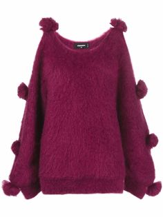 Dsquared2 джемпер оверсайз с помпонами