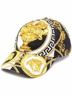 Versace двухцветная кепка с принтом Barocco