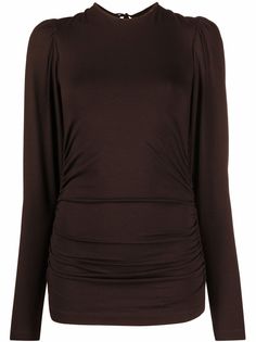 Pinko топ с длинными рукавами и сборками