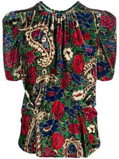Isabel Marant блузка с круглым вырезом и узором
