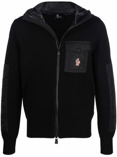 Moncler Grenoble шерстяная куртка на молнии с капюшоном