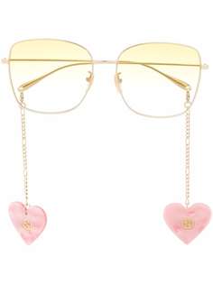 Gucci Eyewear солнцезащитные очки в массивной оправе