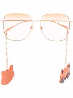 Gucci Eyewear солнцезащитные очки в квадратной оправе