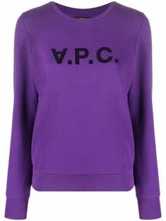 A.P.C. logo-print cotton sweatshirt