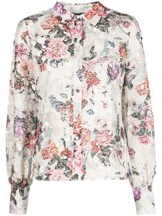 Marchesa Notte рубашка с цветочным принтом