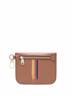 PAUL SMITH painted-stripe leather cardholder