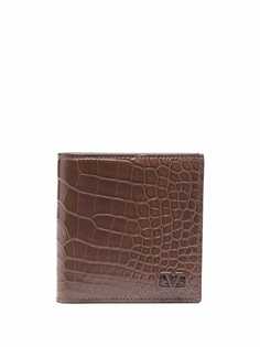 Valentino Garavani logo croc-effect bi-fold wallet