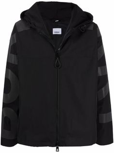 Burberry куртка с капюшоном и логотипом