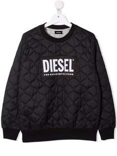 Diesel Kids TEEN logo printed sweatshirt