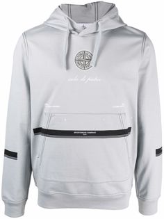 Stone Island Isola di Pietra slogan-print hoodie
