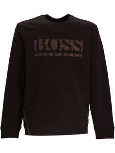 BOSS slim-fit pixellated logo sweatshirt