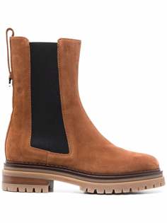 Sergio Rossi suede slip-on boots