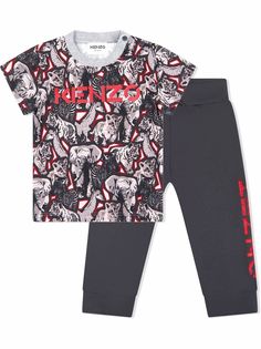 Kenzo Kids animal-print trouser set