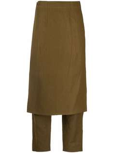 Uma Wang layered skirt trousers