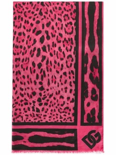 Dolce & Gabbana leopard-print silk scarf