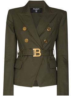 Balmain belted double-breasted blazer