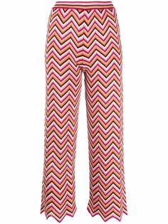 M Missoni zig-zag knitted trousers