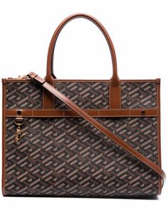 Versace сумка-тоут с узором La Greca Signature