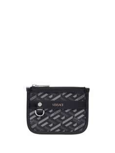 Versace кошелек для монет с узором La Greca