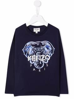 Kenzo Kids топ с графичным принтом и логотипом