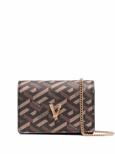 Versace мини-сумка с узором La Greca Signature