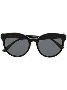 Gucci Eyewear солнцезащитные очки в круглой оправе с отделкой Web