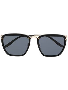 Gucci Eyewear солнцезащитные очки в квадратной оправе с логотипом