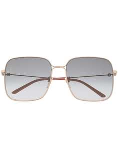 Gucci Eyewear солнцезащитные очки в массивной квадратной оправе