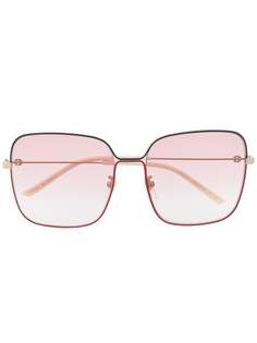 Gucci Eyewear солнцезащитные очки в массивной квадратной оправе