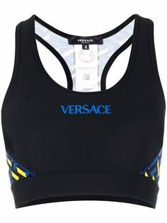 Versace спортивный бюстгальтер с логотипом