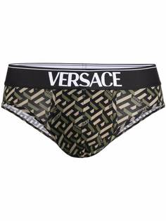 Versace трусы-брифы с узором Greca