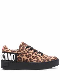 Love Moschino кроссовки с леопардовым принтом и тисненым логотипом