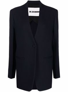 Jil Sander шерстяной однобортный блейзер