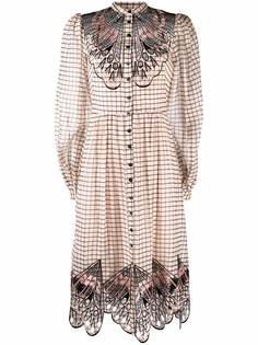 Temperley London платье-рубашка Mockingbird с вышивкой