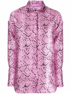 MSGM рубашка со змеиным принтом