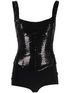 Atu Body Couture топ с пайетками