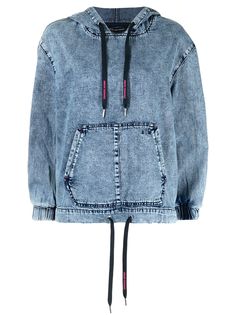 Armani Exchange худи из вареного денима